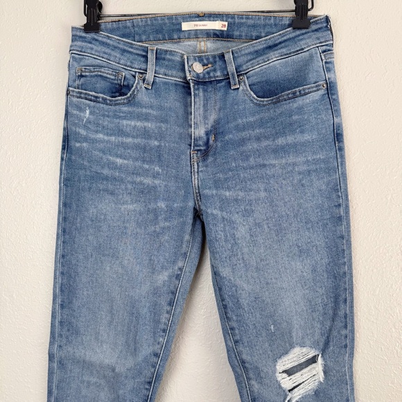 Levi's 711 skinny distressed mid rise jeans 28 - Picture 3 of 11